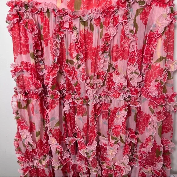 Ivy City pink floral Layla maxi dress size 24W wedding coquette feminine wedding - Picture 6 of 10